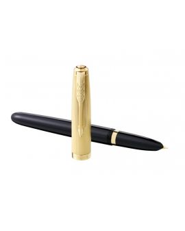 PIÓRO WIECZNE (F) - 18K Parker  51 DELUXE BLACK GT - 5 - 3026981235115 - - 2123511