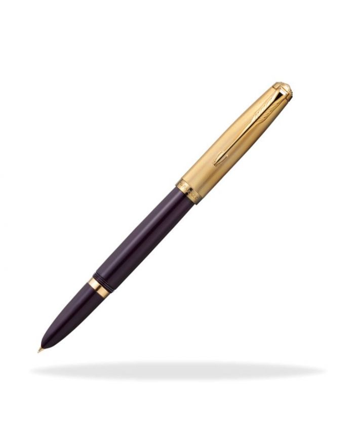 PIÓRO WIECZNE (F) - 18K Parker 51 DELUXE PLUM GT - 1 - 3026981235160 - - 2123516