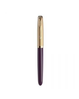 PIÓRO WIECZNE (F) - 18K Parker 51 DELUXE PLUM GT - 2 - 3026981235160 - - 2123516