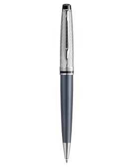 Długopis Waterman Expert Deluxe, metal i jasnoszary lakier z wykończeniem powlekanym palladem i końcówką medium